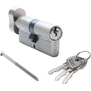 Solid Brass Lock Cylinder with 3 Brass Keys 70mm Pella Storm Brushed Nickel Lock Replacement Patio Sliding Door