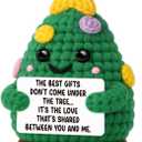 Funny Crochet Christmas Tree Gifts for Women Men,Xmas Sentimental Gifts for Mom Dad Daughter Sister Best Friends,Cute Handmade 2025 Christmas Ornament Decorations,Anniversary Romantic Gift for Her Him