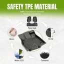 TPE Automotive Floor Mats Custom for 2018-2024 Toyota Camry (Not Fit Hybrid or AWD), All Weather Cover Protection Waterproof Black Floor Liner Front & Rear Row Full Set Car Mats, 3PCS