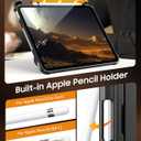 ZoneFoker for iPad A16 Case, iPad 11th/10th Generation 2025/2022 (11 inch/10.9 inch) with [Multi-Angle Metal Stand] / Pencil Holder, Slim Lightweight Hard Cover for i Pad 11/10 th (Black)