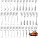 Forks,Set of 30 Top Food Grade Stainless Steel Forks Silverware Set, Flatware Bulk,8 Inches, Mirror Polished & Dishwasher Safe, New Apartment Essentials (30pcs (Big Mac Sets-Gift Box))