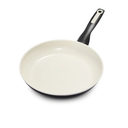 GreenPan Rio Healthy Ceramic Nonstick 10" Frying Pan Skillet, PFAS-Free, Dishwasher Safe, White