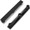 24 Inch Linear Shower Drain - Matte Black 304 Stainless Steel Rectangular Floor Drain with Adjustable Leveling Feet, Hair Strainer and Removable Grate