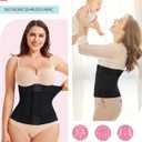 LODAY Waist Trainer Corset Shapewear Tummy Control Body Shaper Waist Cincher for Women Postpartum Belly Band Wrap (Black, XXXL)