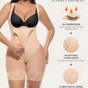 SHAPELLX Fajas Tummy Control Shapewear Open Bust Butt Lift Shaper Bodysuit, XL