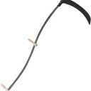 vidaXL Scythe with Grinding Stone - 57.1" Garden Tool with Steel Blade and Wooden Grips for Efficient Grass and Weed Cutting