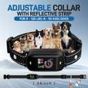 Dog Bark Collar No Shock, Auto Anti Barking Collar Rechargeable with 4 Modes Beep Vibration, Smart Training Adjustable 5 Sensitivity Levels Waterproof for Small Medium Large Dogs