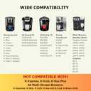 Reusable K Cups for Keurig K Elite, K Classic, K Compact, K Latte, K Select and All 2.0 & 1.0 Coffee Makers, 4 Pack K Cup Coffee Filters - Black