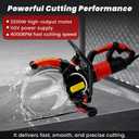 3200W Electric Concrete Ring Saw 16 Inch, 110V 4000RPM Wall Cutting Machine with Water Fed Dust Suppression & 2 Blades, 29CM(11.4 Inch) Cutting Depth, for Concrete Stone Granite Masonry