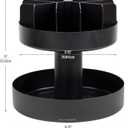 Mind Reader 2-Tier Snack Carousel, Countertop Organizer, Snack Tray, Breakroom, Kitchen, 14.25"L x 14.25"W x 14"H, Black