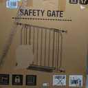 Baby Gate No Drilling, 29"-40" Auto Close Dog Gate Indoor for Doorways & Stairs, Pressure Mounted Adjustable Pet Gate, Easy Walk Through Child Gate for Children & Pets Stroller Friendly, White