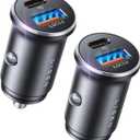 LISEN Car Charger USB C, 69W Cigarette Lighter USB Charger Adapter, Car Accessories Gifts for Men, Mini USBC Cars Fast Charging Adapter USBC Type C 12V Plug Outlet, for iPhone 17 Pro Max 16 15 14 13