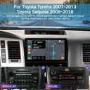 Car Stereo with Apple Carplay - 10.2" Touch HD Screen Bluetooth Radio for 2007-2013 Toyota Tundra, 2008-2018 Toyota Sequoia, FM/AM Radio, Wireless Android Auto, SWC, DSP (4G+64G)