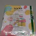 Eocom Girls Socks Little Kids Crew Socks Cotton Cute Youth Dress Socks 6 Pairs, White 3-5T