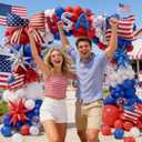 4th of July Balloons Arch Kit, Fourth of July Balloon Arch Kit, American Flag Balloons, Independence Day 4th of July Decorations, Patriotic Balloon Arch Kit, Red White and Blue Balloons Arch Kit
