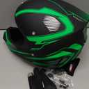 Adult 4 Wheeler Helmet, Off-Road Helmet, Motocross Helmet DOT Certification Comfortable and Breathable Full Helmets for Locomotives Used in All Seasons, Green, L