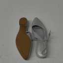 mysoft Women's Slingback Mary Jane Pumps Block Low Heel Adjustable Buckle Dress Shoes Silver Glitter 11