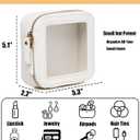 M-YOUNG Mini Clear Makeup Bag Travel Cosmetic Case Transparent Toiletry Bag with Zipper,Portable Make Up Cute Small Travel Cosmetic Bag for Women Waterproof Toiletry Bag (White)