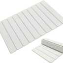 Large Stone Dish Drying Mat for Kitchen Counter, 23.6"(L)15.4"(W), Foldable Diatomaceous Earth Dish Drying Mat, Collapsible Quick Dry Pad for Dishes Bottles Cups Bathroom Any Countertop