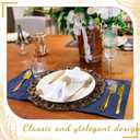 30 Pcs Antique Gold Charger Plates Bulk 13 Inch Embossed Rim Plastic Round Decorative Vintage Plates Charger for Dinner Wedding Party Event Table Setting Decoration (Vintage)