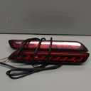 Rear Bumper Reflector Lamp Fog Light DRL Sequential Turn Signal Lamp Feature Kit for Honda CRV CR-V 2010 2011, LED Rear Reflector Tail Lamp Replace OEM Reflector, 33505-SWA-J01 (Red)