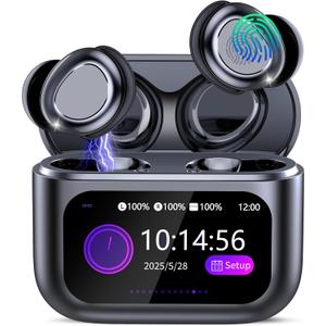 Sleep Earbuds Bluetooth 5.4 in Ear Touch Screen Sleep Headphones, Small Design Mini Sleep Earbuds for Side Sleepers with Sleep Mode, 48H Playtime Sleep Earphones Clear Calls, Darkblack