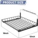 WALMANN Garage 12x18 inch Wall Shelf, Wall-Mounted Storage Shelves for Garage, Closet, Laundry Room, Heavy Duty Wall Shelving, Holds Up to 60 lbs(Pack of 2, Black)
