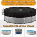 18ft Round Leaf Net Pool Cover for Above Ground Pools,Mesh Cover to Catching Leaves, Mesh Tarp with Grommets, Resistant Garden Sun Shade Netting(Only Cover)