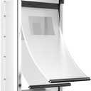 Steel Dog Door for Wall, Telescoping Tunnel and Steel Frame, Double Magnetic Flaps and 2 Sliding Lock Panels, Easy to Install, White, X-Large