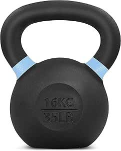 Yes4All 16kg / 35lb Powder Coated Kettlebell, Single