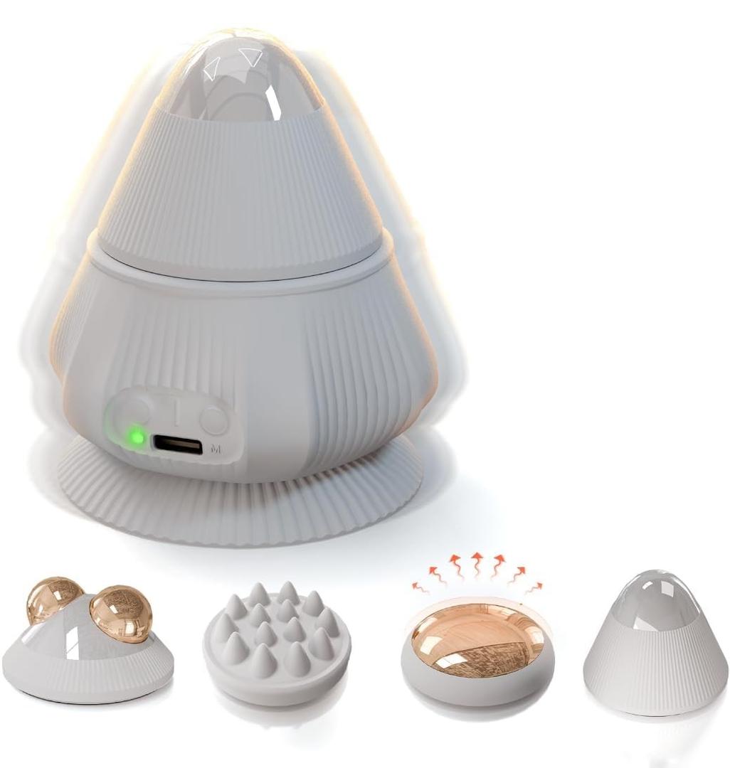 PORTHOLIC Portable Massage Ball with Mount, Conical Design