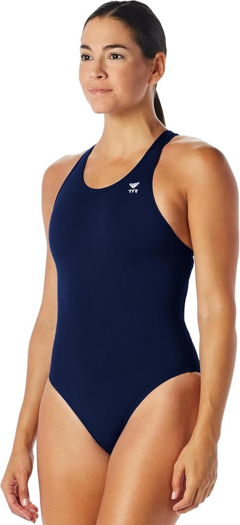 TYR Women's Durafast One Maxfit Swimsuit (34, Navy)