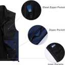 Msmsse Men's Outerwear Lightweight Vest Standing Collar Puffer Sleeveless Jacket for Hiking Running Golf (Black, M)