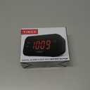 Timex Alarm Clock with Large Display, Digital Alarm Clock for Bedroom Includes 120V Universal Power Adapter (T121B - Black)