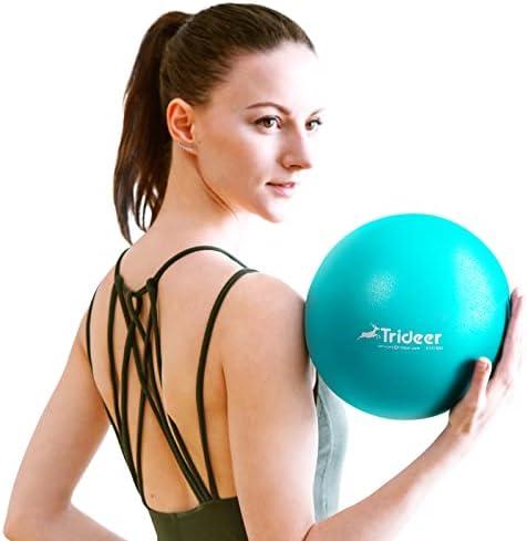 Trideer Pilates Ball 9 Inch, Small Exercise Ball with Exercise Guide for Yoga, Core Training, Physical Therapy, Balance, Stability, Stretching