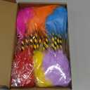 12 Pcs Tree Pompom Pen Colorful Fluffy Ball Pens Cute Fuzzy Pom Pom Pens Gift for 100th Day of School Office, Rose, Orange, Yellow, Purple, Red, and Blue(Black and Yellow)