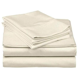 Sheet Set (4PCs) 100% Cotton Bedding Sheets Set for Campers, Easy to fit in RV-Mattress 10-16 Inch Deep Pocket, Bed Sheet Set for Bunk Beds RV Bunk 34"X75" Ivory Solid