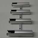 Marinebaby Aluminum Fishing Boat Rod Holder,3/4 Link Tube Aluminum Rod Rack, Suit Boats & Yacht ,Silver