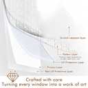 SOMWISE Frosted Window Privacy Film, Day and Night, Static Cling, 23.5X 78.5