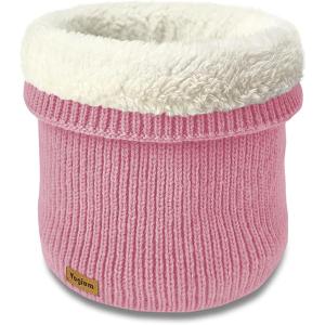 Unisex Fleece-Lined Ribbed Thermal Knit Neck Warmer Gaiter | Winter Scarf Face Covering for Skiing,Hiking,Outdoor Work (Beige)