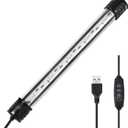 AQUANEAT Aquarium LED Submersible Light 9 Inch, 16 Million Multi-Color Underwater Fish Tank Light, Auto On Off with Timer, Adjustable Brightness