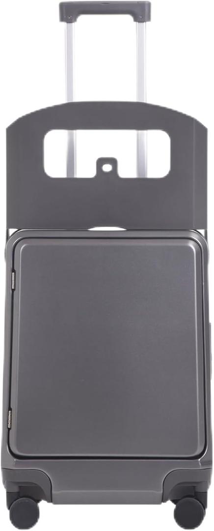 Apellia 20-Inch Carry-on Luggage with Foldable Seat Ride-on Suitcase for Kids 4-8 & Adults, TSA Lock, USB Charger Port, 360 Spinner Wheels, Cabin Approved Expandable Suitcase, Grey