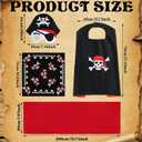 Bencailor 6 Pcs Pirate Costume Kids Toddler Boy Pirate Costume Accessories for Halloween Dress up Themed Party Girls Cosplay