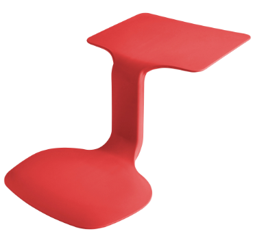 ECR4Kids The Surf Portable Lap Desk, Flexible Seating, Red (1-Pack)