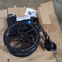 Medline Comfortable Folding Wheelchair with Swing-Back, Desk-Length Arms and Elevating Footrests, 20W x 16D Seat