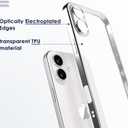 for Apple iPhone 16 Case 6.1-Inch 2024, Yellowing-Resistant Shockproof Phone Bumper Cover, Anti-Scratch with Camera Lens Protector for iPhone 16 Phone Transparent Case (Silver Border)