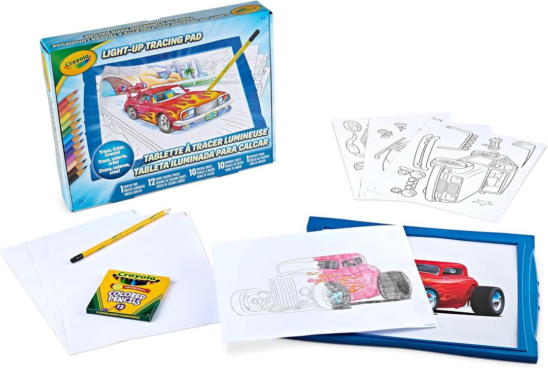 Crayola Light Up Tracing Pad - Blue, Drawing & Tracing Projector for Kids, Holiday & Christmas Gifts for Girls & Boys, Sketching Light Box Table, Toys for Kids, Ages 6+ Crayola Light Up Tracing Pad - Blue, Drawing & Tracing Projector for Kids, Holiday & Christmas Gifts for Girls & Boys, Sketching Light Box Table, Toys for Kids, Ages 6+