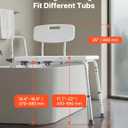 VEVOR Tub Transfer Bench for Bathtub, 400 lbs Weight Capacity Heavy Duty Shower Chair with Arm and Backrest, Height Adjustable Bathroom Shower Bench Bath Seat for Adults, Seniors, Elderly and Disabled
