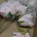 5Pcs Light Pink Real Touch Artificial Silk Flowers with Stems - Lifelike Latex Austin Rose Peony for Wedding Bouquets, Home Decor, DIY Floral Arrangements