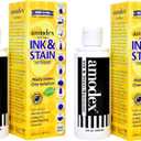 Amodex Ink & Stain Remover for Clothes, Leather and Skin - Removes Ink, Ballpoint, Sharpie, Grease and More, Works on Set-in Stains, Gentle but Powerful, 4oz/120ml Bottle (Pack of 2)